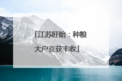 江苏盱眙：种粮大户喜获丰收