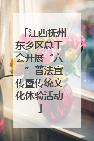 江西抚州东乡区总工会开展“六一”普法宣传暨传统文化体验活动