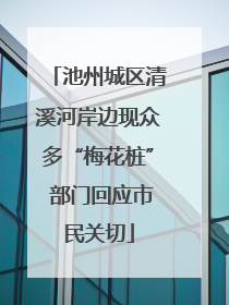 池州城区清溪河岸边现众多“梅花桩” 部门回应市民关切