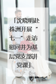 沈晓明赴株洲开展“七一”走访慰问并为基层党支部讲党课