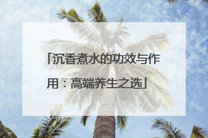 沉香煮水的功效与作用：高端养生之选