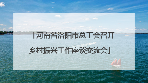 河南省洛阳市总工会召开乡村振兴工作座谈交流会