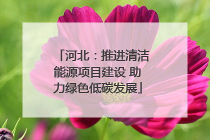 河北：推进清洁能源项目建设 助力绿色低碳发展