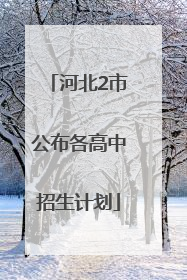 河北2市公布各高中招生计划