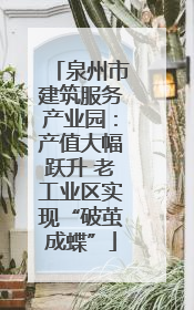 泉州市建筑服务产业园：产值大幅跃升 老工业区实现“破茧成蝶”