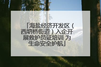 海盐经济开发区（西塘桥街道）入企开展救护员证培训 为生命安全护航
