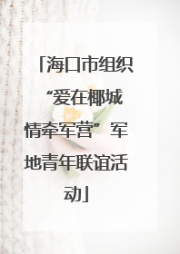 海口市组织“爱在椰城 情牵军营”军地青年联谊活动