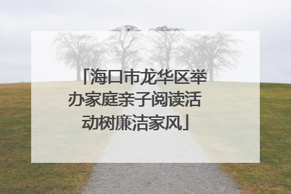 海口市龙华区举办家庭亲子阅读活动树廉洁家风