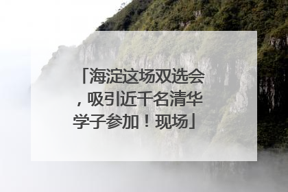 海淀这场双选会，吸引近千名清华学子参加！现场