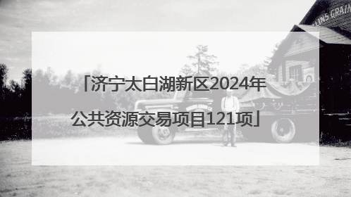 济宁太白湖新区2024年公共资源交易项目121项