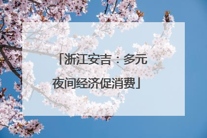 浙江安吉：多元夜间经济促消费