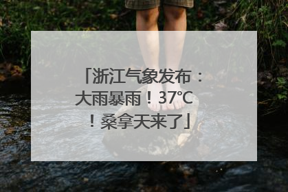 浙江气象发布：大雨暴雨！37℃！桑拿天来了
