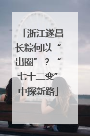 浙江遂昌长粽何以“出圈”？“七十二变”中探新路