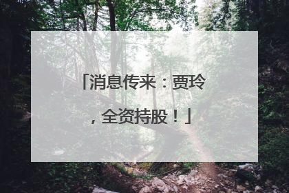 消息传来：贾玲，全资持股！