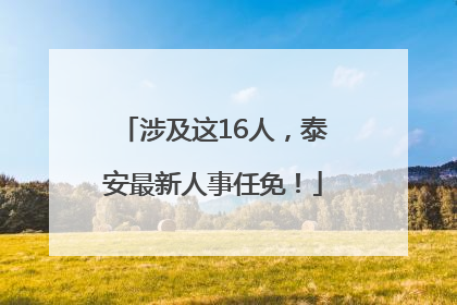 涉及这16人，泰安最新人事任免！