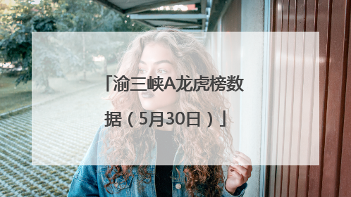 渝三峡A龙虎榜数据（5月30日）