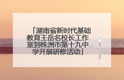 湖南省新时代基础教育王岳名校长工作室到株洲市第十九中学开展研修活动