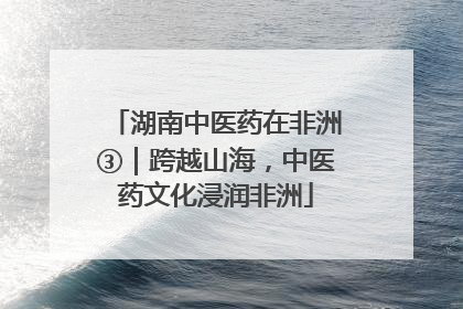 湖南中医药在非洲③｜跨越山海，中医药文化浸润非洲