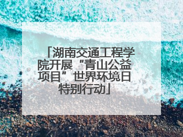 湖南交通工程学院开展“青山公益项目”世界环境日特别行动
