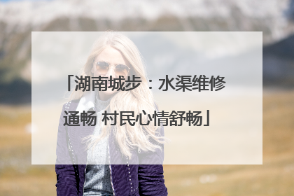 湖南城步:水渠维修通畅 村民心情舒畅