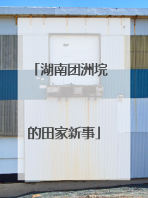 湖南团洲垸的田家新事