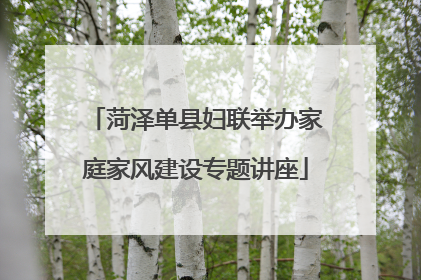菏泽单县妇联举办家庭家风建设专题讲座