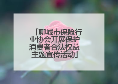 聊城市保险行业协会开展保护消费者合法权益主题宣传活动