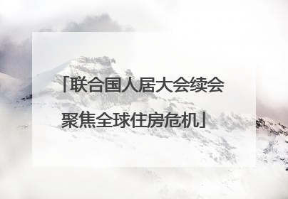 联合国人居大会续会聚焦全球住房危机