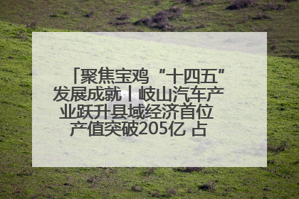 聚焦宝鸡“十四五”发展成就丨岐山汽车产业跃升县域经济首位 产值突破205亿 占规上工业75%