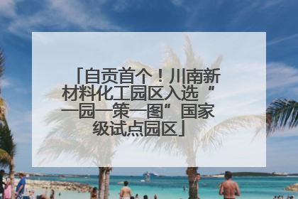 自贡首个！川南新材料化工园区入选“一园一策一图”国家级试点园区