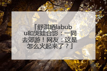 舒淇晒labubu和哭娃合影：一同去郊游！网友：这是怎么火起来了？