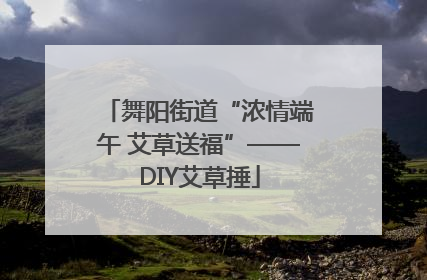舞阳街道“浓情端午 艾草送福”——DIY艾草捶