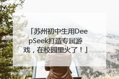 苏州初中生用DeepSeek打造专属游戏，在校园里火了！