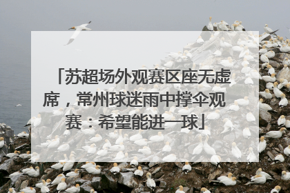 苏超场外观赛区座无虚席，常州球迷雨中撑伞观赛：希望能进一球