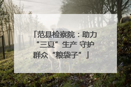 范县检察院：助力“三夏”生产 守护群众“粮袋子”