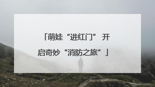 萌娃“进红门” 开启奇妙“消防之旅”
