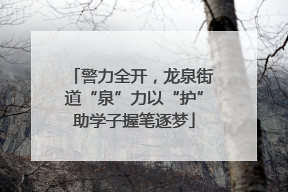 警力全开，龙泉街道“泉”力以“护”助学子握笔逐梦