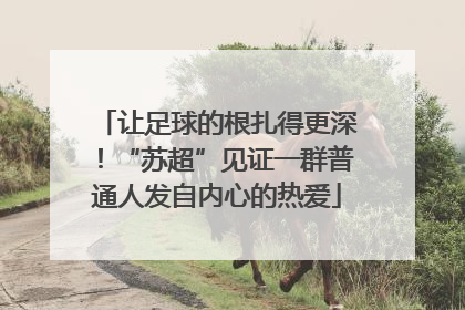 让足球的根扎得更深！“苏超”见证一群普通人发自内心的热爱