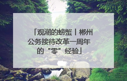 观潮的螃蟹丨郴州公务接待改革一周年的“零”经验