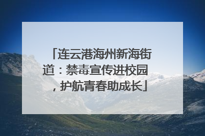 连云港海州新海街道：禁毒宣传进校园，护航青春助成长