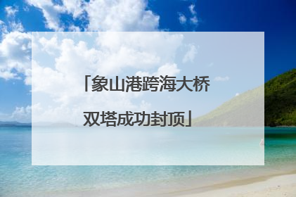 象山港跨海大桥双塔成功封顶