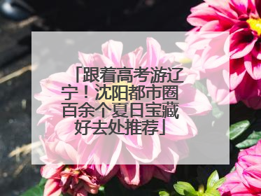 跟着高考游辽宁！沈阳都市圈百余个夏日宝藏好去处推荐