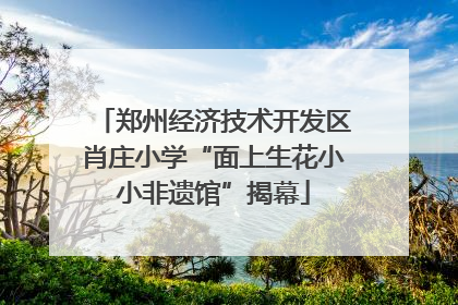 郑州经济技术开发区肖庄小学“面上生花小小非遗馆”揭幕