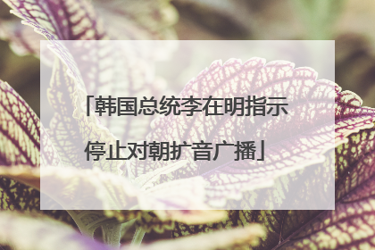 韩国总统李在明指示停止对朝扩音广播