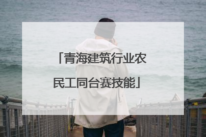青海建筑行业农民工同台赛技能