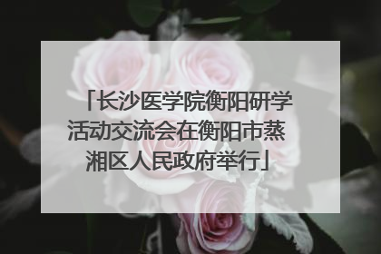 长沙医学院衡阳研学活动交流会在衡阳市蒸湘区人民政府举行