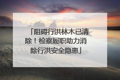 阻碍行洪林木已清除！检察履职助力消除行洪安全隐患