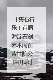 集石行乐！首届海淀石刻艺术周在紫竹院公园开幕