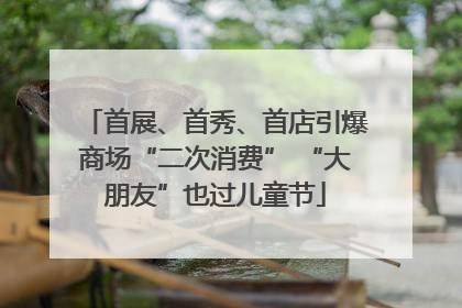 首展、首秀、首店引爆商场“二次消费” “大朋友”也过儿童节