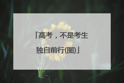 高考，不是考生独自前行(图)